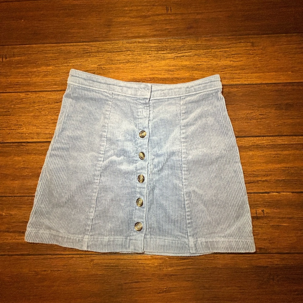 Forever 21 Blue Corduroy Mini Skirt